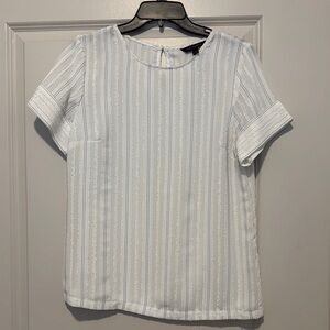 Banana Republic White Striped Women's Blouse
